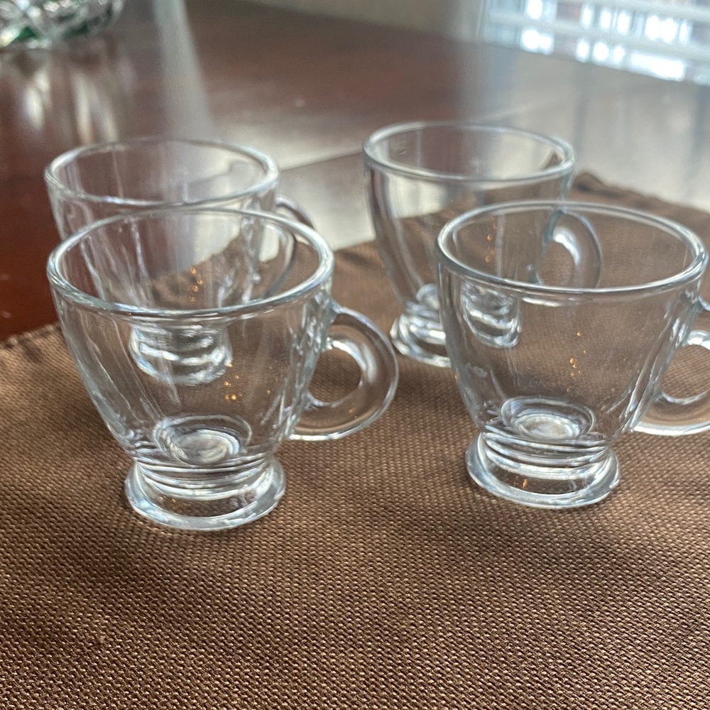 Clear Glass Espresso Cups Set